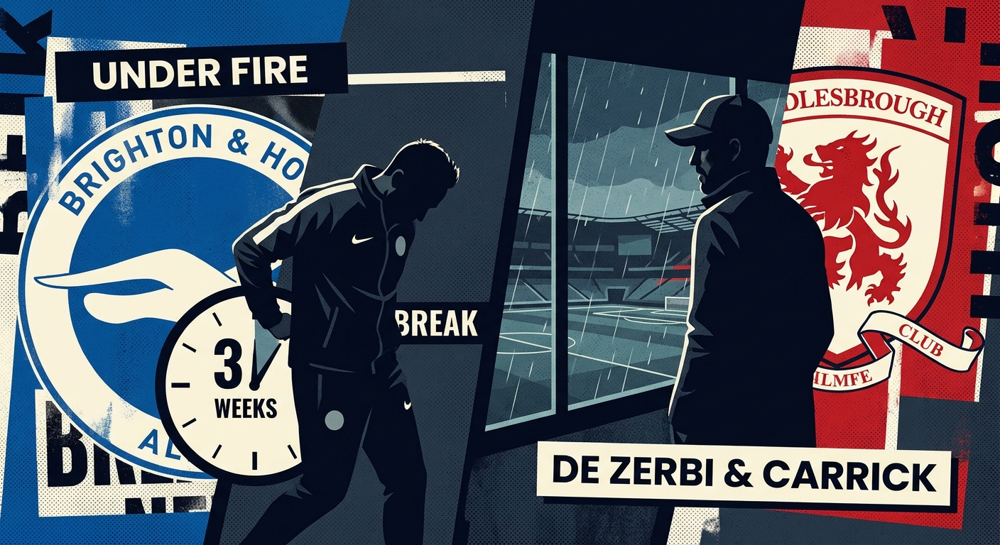 De Zerbi and Carrick Under Fire as Three-Week Break Begins